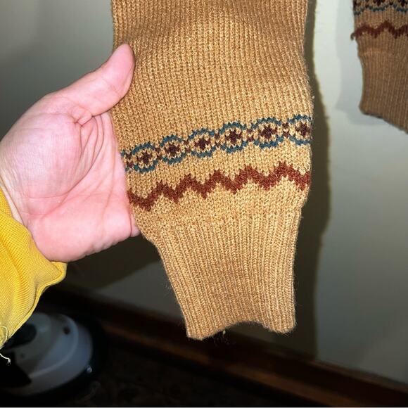 VNTG VAN CORT acrylic crewneck sweatshirt S - Picture 4 of 5